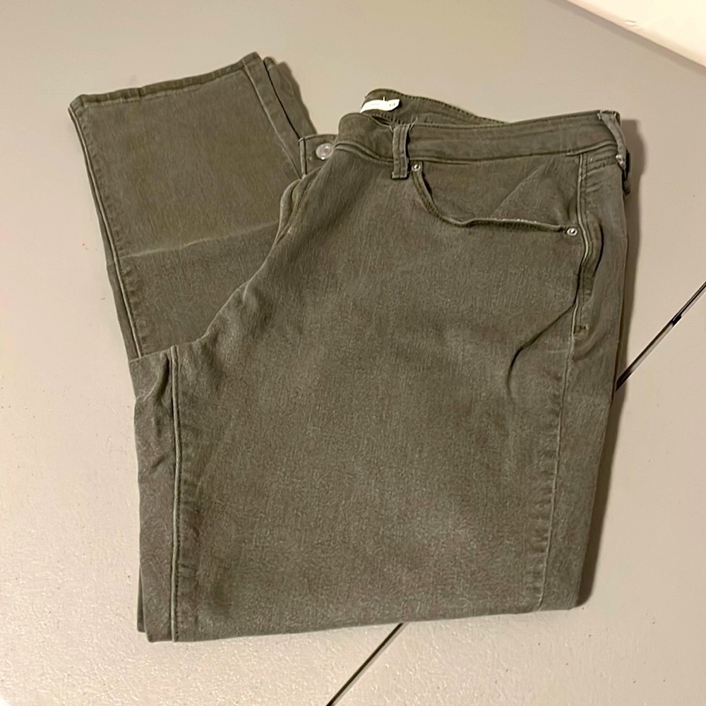 Women's Classic Midrise Skinny Jeans - Olive Green, Size 34